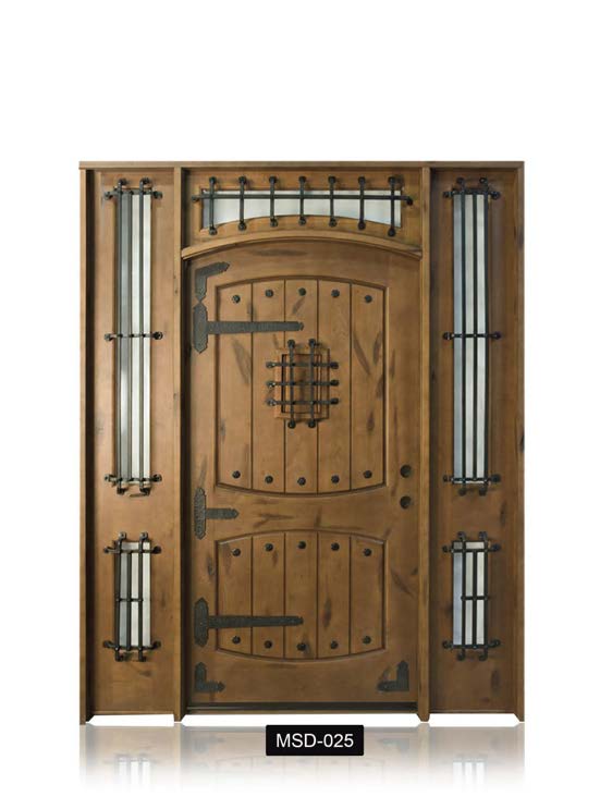 Rustic arched timber door