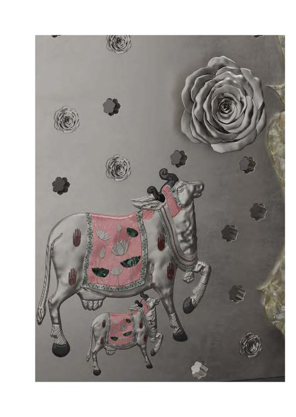 Premium cow-art panel door